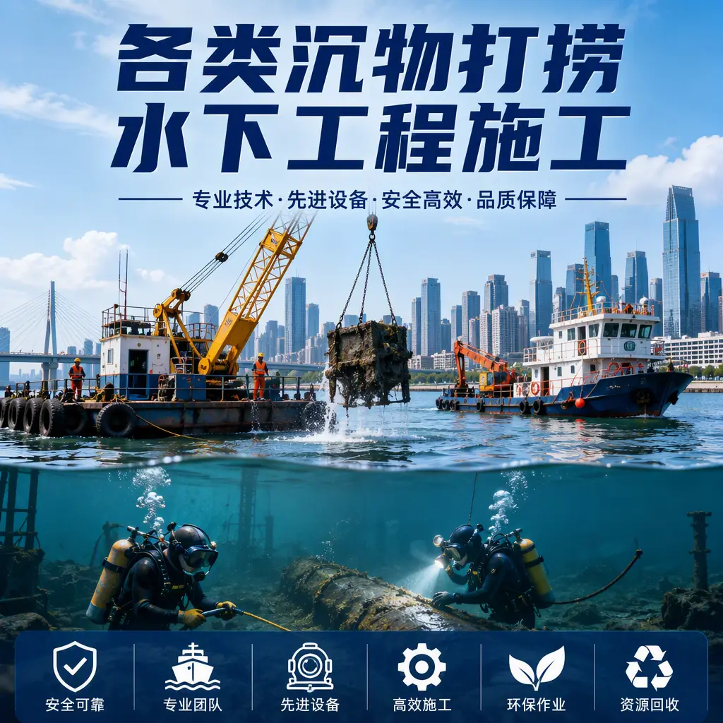 曲靖各类沉物打捞，水下工程施工